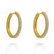 Orphelia® 'Fay' Women's Sterling Silver Hoop Earrings - Gold ZO-7557/G