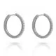 Orphelia® 'Fay' Women's Sterling Silver Hoop Earrings - Silver ZO-7557