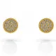 Orphelia® 'Bella' Dames Zilver 925 925 Oorknoppen - Goudkleurig ZO-7565/G