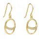 Orphelia® 'Amaliada' Women's Sterling Silver Drop Earrings - Gold ZO-7572