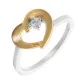 Orphelia® Dames Zilver 925 925 Ring (sieraad) - Zilver/Goud ZR-7370/G