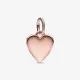 Pandora® 'Engravable Heart Tag' Damen Verchromtem Metall Anhänger - Roségold 388914C00