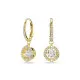 Swarovski 'Una Sparkling Dc' Women's Gold Plated Metal Drop Earrings - Gold 5758095