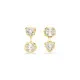 Swarovski® 'Imber organic' Dames Verguld Metaal Oorknoppen - Goudkleurig 5705461