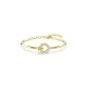 Swarovski® 'Dextera round' Dames Verguld Metaal Armband (sieraad) - Goudkleurig 5743568