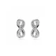 Swarovski® 'Hyperbola' Dames Metaal Oorknoppen - Zilverkleurig 5687269