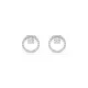 Swarovski® 'Dextera' Women's Base Metal Stud Earrings - Silver 5692262