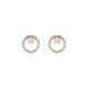 Swarovski® 'Dextera' Women's Gold Plated Metal Stud Earrings - Rose 5692263