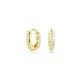 Swarovski® 'Matrix' Women's Gold Plated Metal Hoop Earrings - Gold 5697228