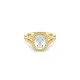 Swarovski 'Una Angelic Cushion' Women's Gold Plated Metal Ring - Gold 5762627