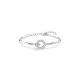 Swarovski® 'Dextera Round' Women's Base Metal Bracelet - Silver 5743569