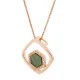 Orphelia® 'Elzia' Women's Sterling Silver Chain with Pendant - Rose ZH-7372
