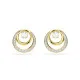 Swarovski® 'Hyperbola spin' Dames Verguld Metaal Oorknoppen - Goudkleurig 5740407