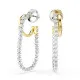 Swarovski 'Hyperbola Spin' Women's Gold Plated Metal Drop Earrings - Silver/Gold 5749366