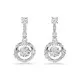 Swarovski® 'Constella bars' Dames Metaal Oorhangers - Zilverkleurig 5738194