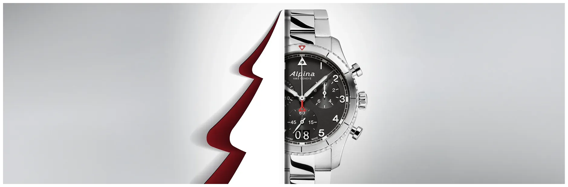 Banni&egrave;re du guide cadeau montres pr&eacute;sentant une montre chronographe de luxe, mettant en avant un outil simple pour trouver le cadeau id&eacute;al