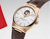 Swiss made luxury watch with white dial